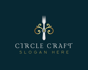 Fork Restaurant Cuisine logo design