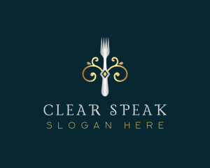 Fork Restaurant Cuisine logo design