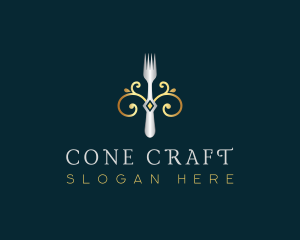 Fork Restaurant Cuisine logo design