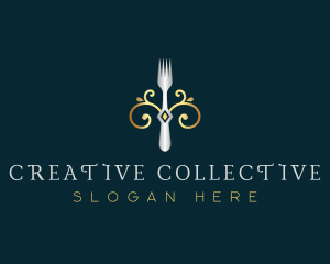 Fork Restaurant Cuisine logo design