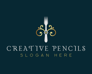 Fork Restaurant Cuisine logo design