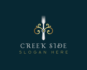 Fork Restaurant Cuisine logo design