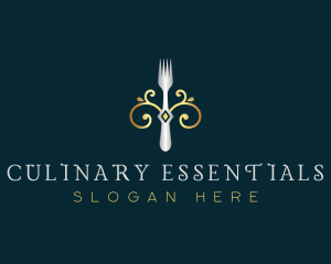 Fork Restaurant Cuisine logo design