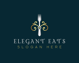 Fork Restaurant Cuisine logo design