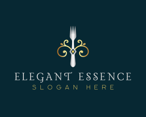 Fork Restaurant Cuisine logo design