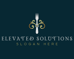 Fork Restaurant Cuisine logo design