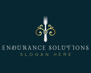 Fork Restaurant Cuisine logo design