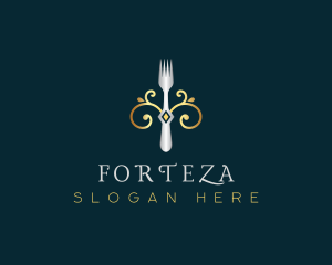 Fork Restaurant Cuisine logo design