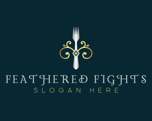 Fork Restaurant Cuisine logo design