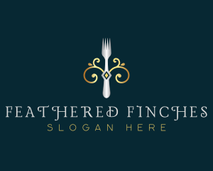 Fork Restaurant Cuisine logo design