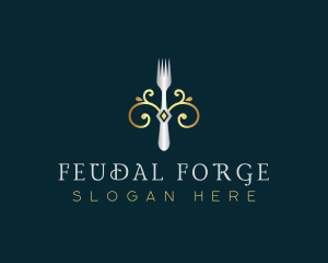 Fork Restaurant Cuisine logo design