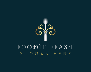 Fork Restaurant Cuisine logo design