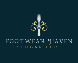 Fork Restaurant Cuisine logo design