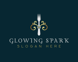 Fork Restaurant Cuisine logo design