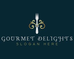 Fork Restaurant Cuisine logo design