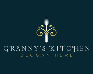 Fork Restaurant Cuisine logo design