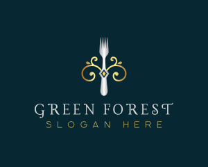 Fork Restaurant Cuisine logo design