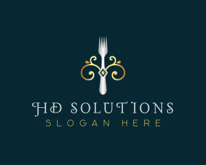 Fork Restaurant Cuisine logo design