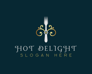 Fork Restaurant Cuisine logo design