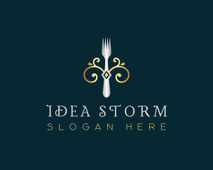 Fork Restaurant Cuisine logo design