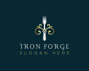 Fork Restaurant Cuisine logo design