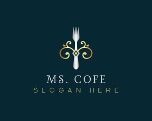 Fork Restaurant Cuisine logo design