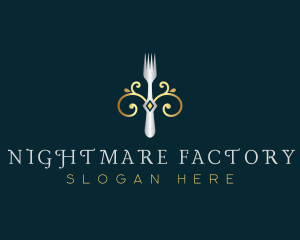 Fork Restaurant Cuisine logo design