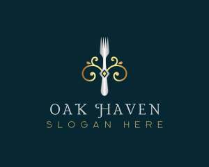 Fork Restaurant Cuisine logo design