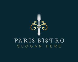 Fork Restaurant Cuisine logo design