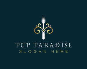 Fork Restaurant Cuisine logo design