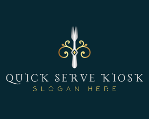 Fork Restaurant Cuisine logo design