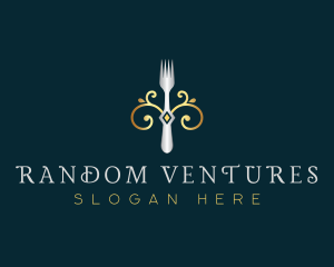 Fork Restaurant Cuisine logo design