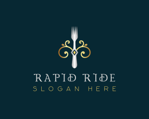 Fork Restaurant Cuisine logo design