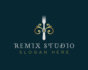 Fork Restaurant Cuisine logo design