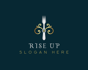 Fork Restaurant Cuisine logo design