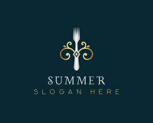 Fork Restaurant Cuisine logo design