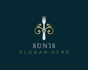 Fork Restaurant Cuisine logo design