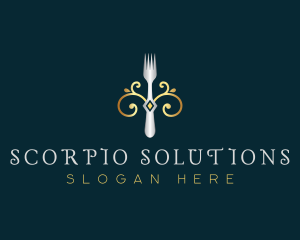 Fork Restaurant Cuisine logo design