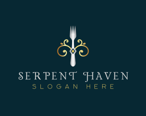 Fork Restaurant Cuisine logo design