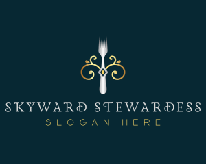 Fork Restaurant Cuisine logo design