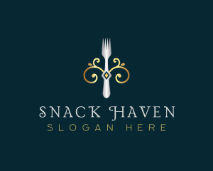 Fork Restaurant Cuisine logo design