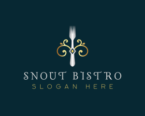 Fork Restaurant Cuisine logo design