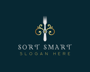 Fork Restaurant Cuisine logo design