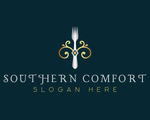 Fork Restaurant Cuisine logo design