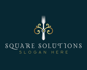 Fork Restaurant Cuisine logo design