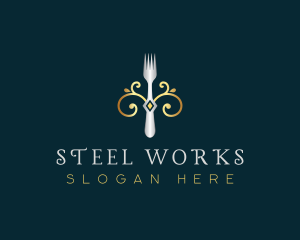 Fork Restaurant Cuisine logo design