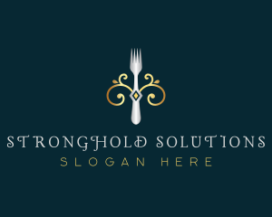 Fork Restaurant Cuisine logo design