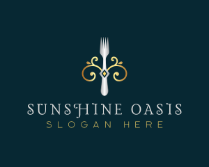 Fork Restaurant Cuisine logo design