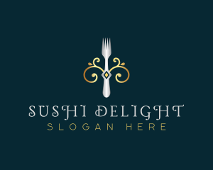 Fork Restaurant Cuisine logo design