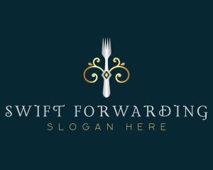 Fork Restaurant Cuisine logo design